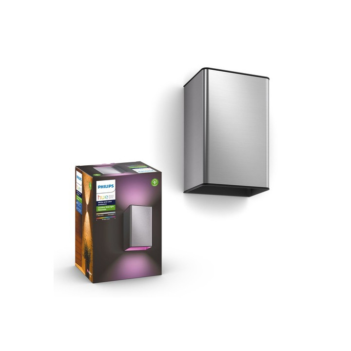 Philips Hue Resonate sienas lampa inox 2x8