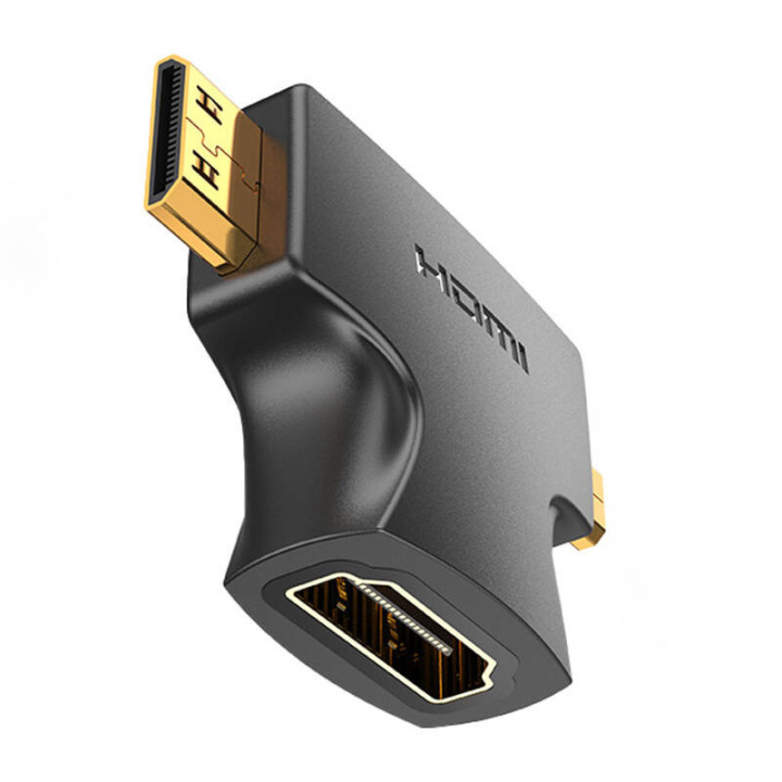 Adapteri 2in1 HDMI - Micro/Mini HDMI Vention AGFB0 4K 30Hz (musta)