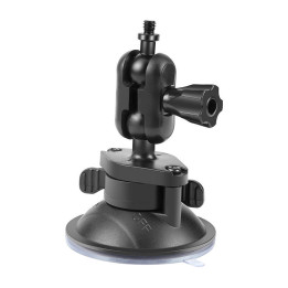 PULUZ 1/4 collu piesūcekņa stiprinājums sporta kamerām (DJI Action, GoPro, Insta360) (melns) (PU544B)