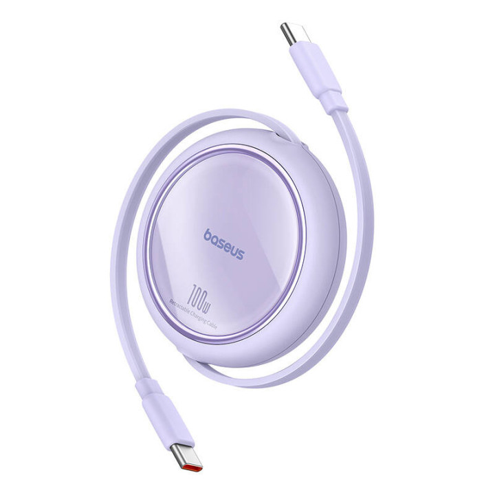 Laidas iš USB-C į USB-C Baseus Free2Draw, PD, 100 W, 1 m (violetinė)