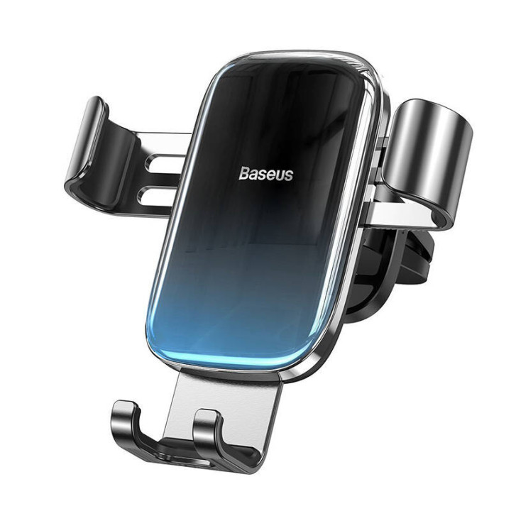 Baseus Glaze gravitacinis automobilio laikiklis ventiliacijos tinkleliui, aliuminis (juodas)