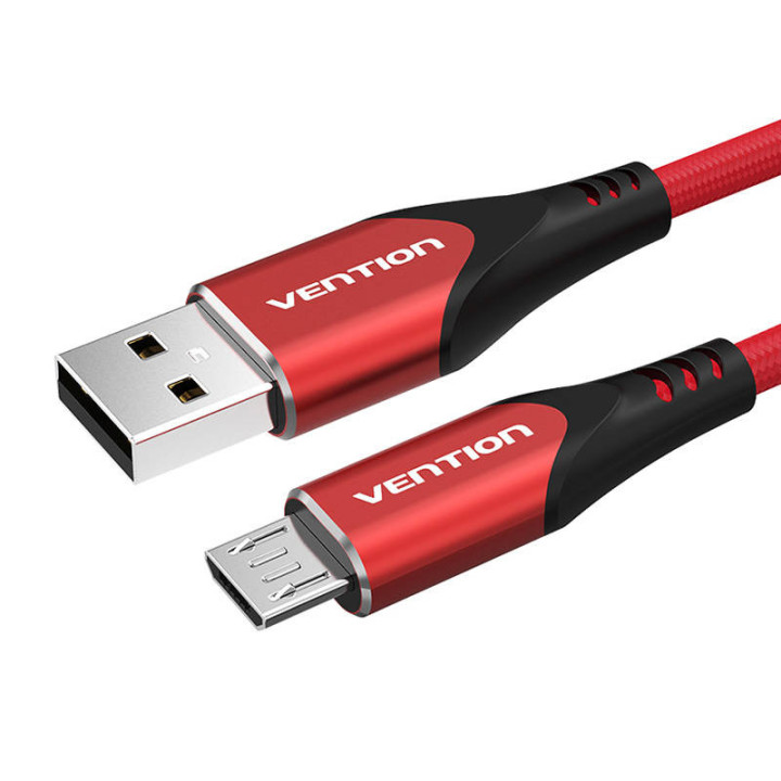 Кабель USB 2.0 на Micro USB Vention COARG 3A 1,5 м (красный)
