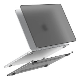 Lention mattviimistlusega ümbris Macbook Airile 15,3" (must)