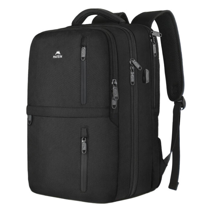 Matein 1197 Black USB 17'' klēpjdatora ceļojumu mugursoma