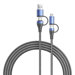 Kabelis 4in1 USB 2.0 Vention CTLLH 2m (melns)