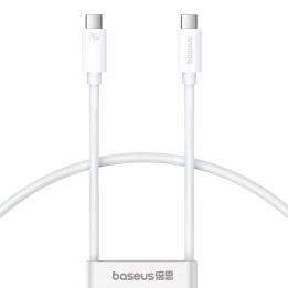 Ātrās uzlādes kabelis Baseus Superior 2 USB-C uz USB-C 240W, 1,8m (balts)