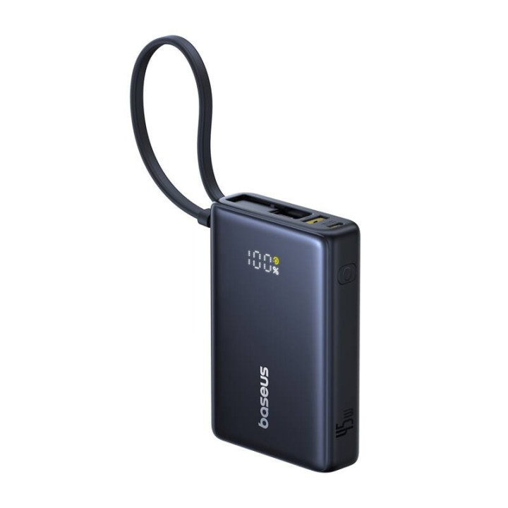 Powerbank Baseus PicoGo digitaalne ekraan 10000mAh 45W (must)