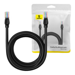 Baseus Ethernet CAT5, 5 m võrgukaabel (must)