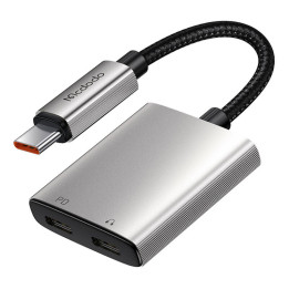 2in1 audio adapteris Mcdodo CA-5570 2in1 USB-C uz 2x USB-C