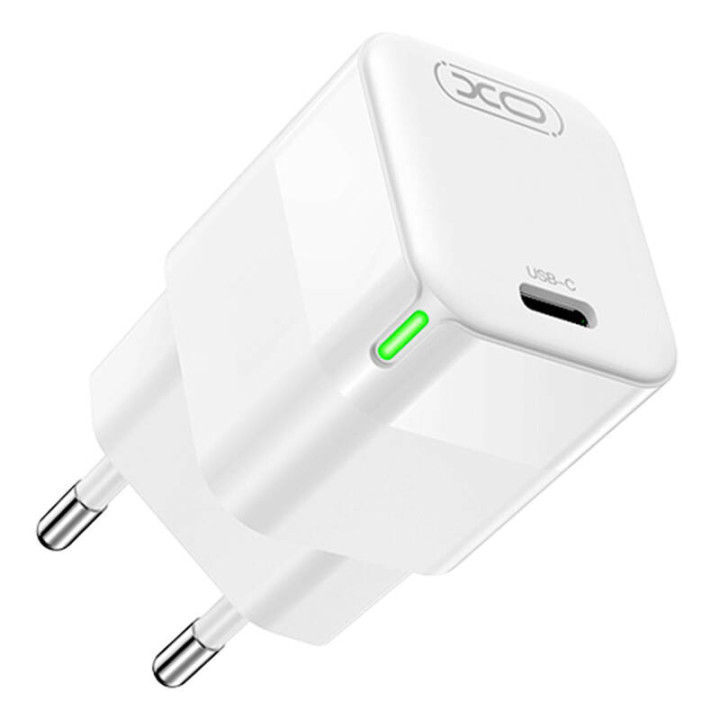 Sienas lādētājs XO CE06, 30W, USB-C (balts)
