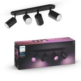 Philips Hue Fugato plate/spiral black 4x5.7W