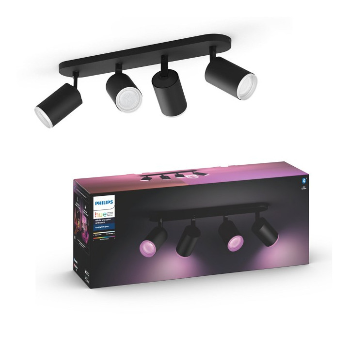 Philips Hue Fugato plate/spiral black 4x5.7W