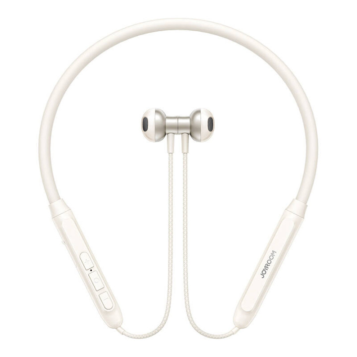 Joyroom JR-D8 wireless neckband headphones (cream white)