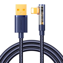 Leņķa kabelis pie USB-A / Lightning / 1,2 m Joyroom S-UL012A6 (zils)