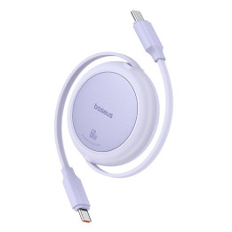 Baseus Free2Pull Mini USB-C uz USB-C 60 W USB kabelis, 1 m (violeta)