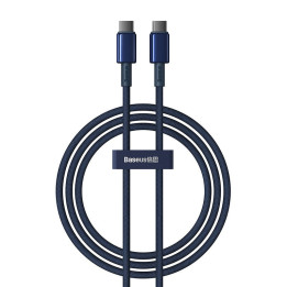 Baseus Tungsten Gold USB-C kuni USB-C, 100 W, 1 m (niebieski)