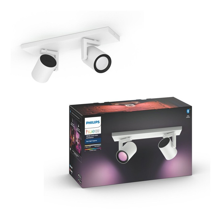 Philips Hue lubinis šviestuvas Argenta plokštelinis/spiralinis baltas 2x5,7W