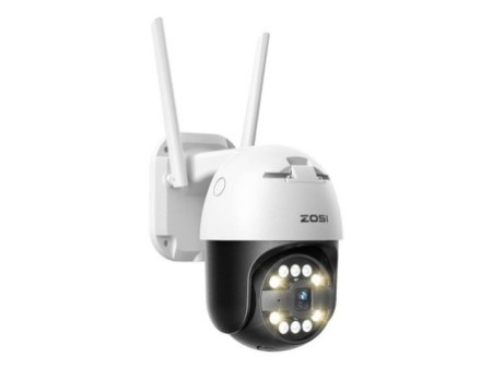 IP āra kamera ZOSI C296 WiFi Pan Tilt 5MP IP66 ar 32GB microSD karti