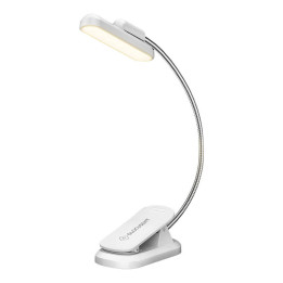 Belaidė lempa, pasukama Glocusent GLCSNTA2404 knygų lemputė, USB-C 1000 mAh balta