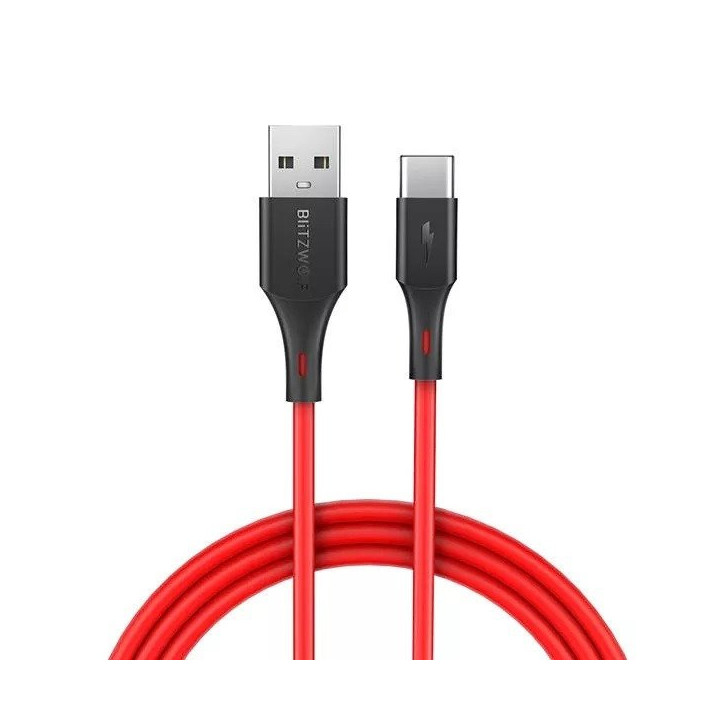 USB-C laidas BlitzWolf BW-TC15 3A 1,8 m (raudonas)