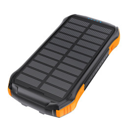 Choetech B658 saules enerģijas banka 2x USB 10000mAh Qi 5W (melni oranža)