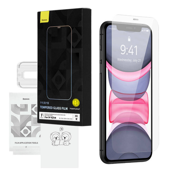 Rūdīts stikls Baseus Crystal HD 0,3 mm iPhone 11/XR