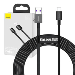 Baseus Superior sērijas kabelis no USB uz USB-C, 66 W, 2 m (melns)
