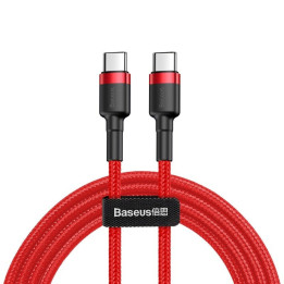 Baseus Cafule USB-C kuni USB-C PD 2.0, QC 3.0, 60 W, 1 m (Czerwony)