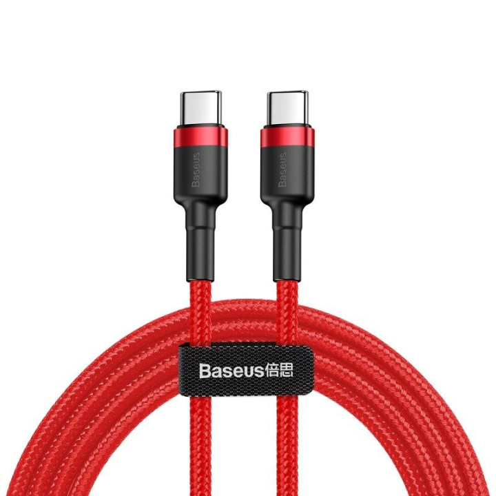 Кабель Baseus Cafule USB-C PD 2.0 QC 3.0 60 Вт 1 м (красный)