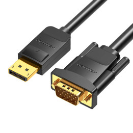 DisplayPort uz VGA kabeļa ventilācijas atvere HBLBI 3m, 1080P 60Hz (melns)