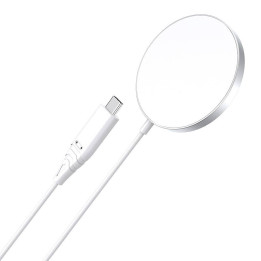 Choetech T518 magnētiskais bezvadu lādētājs 15 W (balts)