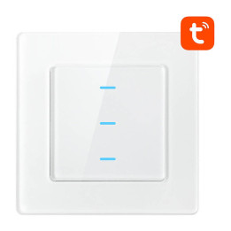 Viedais gaismas slēdzis WiFi Avatto N-TS10-W3 3 virzienu TUYA (balts)