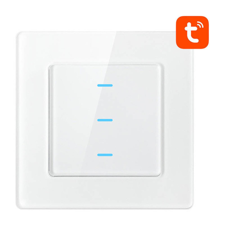 Smart Light Switch WiFi Avatto N-TS10-W3 3 Way TUYA (valkoinen)