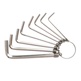Sešstūra atslēgu komplekti 1,5–6 mm Deli Tools EDL3080 (sudrabs)