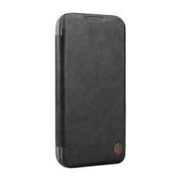 Кожаный чехол Nillkin Qin Prop для iPhone 16 Pro Max (черный)