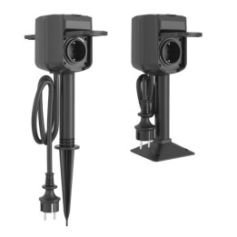 WOOX R6079 Išmanusis dvigubas išmanusis lauko lizdas IP44, 16A, Wi-Fi