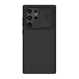 „Nillkin CamShield Silky“ dėklas, skirtas „Samsung Galaxy S23 Ultra“ (juodas)