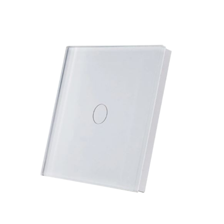 SmartWise T1R1W (R2) 1-gang wireless RF wall touch switch (white)