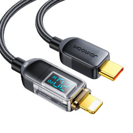 Joyroom-kaapeli USB C - Lightning 20W z wyświetlaczem mocy ładowania 1,2 m czarny (S-CL020A4)