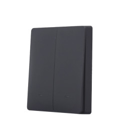 SmartWise BEREM2 Bluetooth (eWeLink-Remote) juhtmevaba lüliti 2 nupuga, must nupuga esipaneel