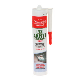 LIGHT ACRYLIC FILLER UAL-310 CARTRIDGE 310 ml WHITE WKRĘT-MET KLIMAS