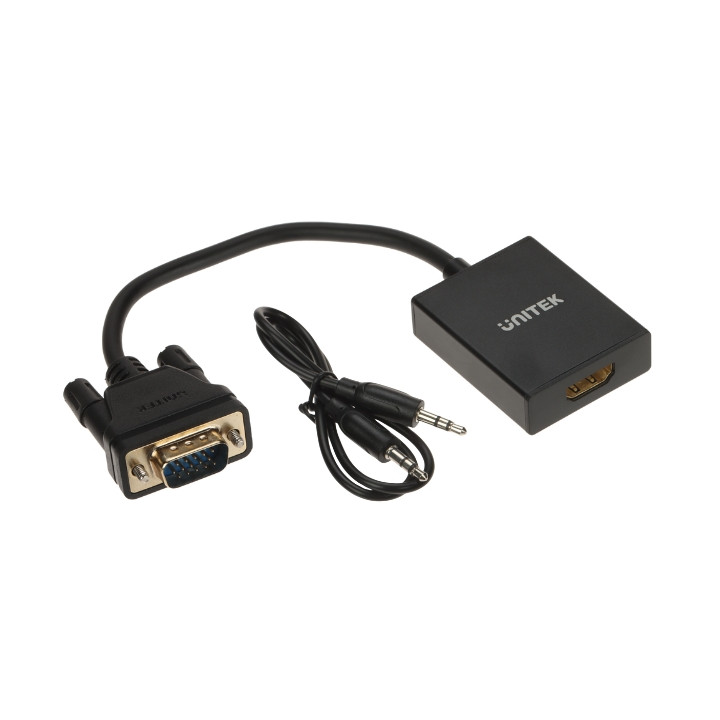 VGA-HDMI-KONVERTER V1112ABK01 + AUDIO UNITEK