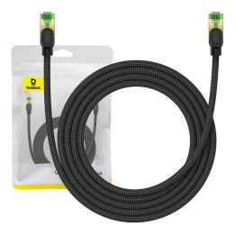 Pintas tinklo kabelis Cat.8 Baseus Ethernet RJ45, 40Gbps, 2m (juodas)