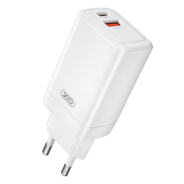Sienas lādētājs XO CE17, 65W, 1x USB-C, 1x USB-A