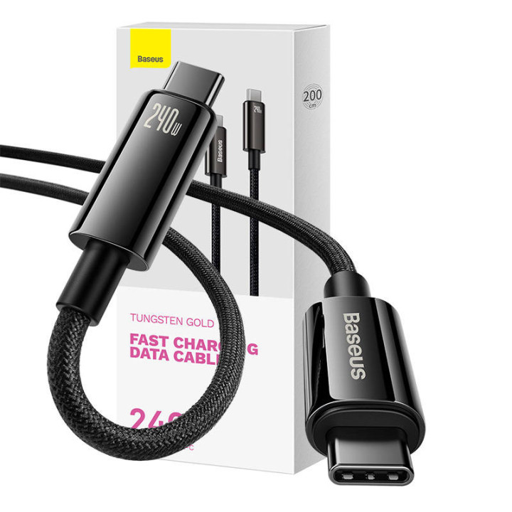 Baseus Tungsten Gold USB-C tai USB-C 240 W 2 m (tsaari)