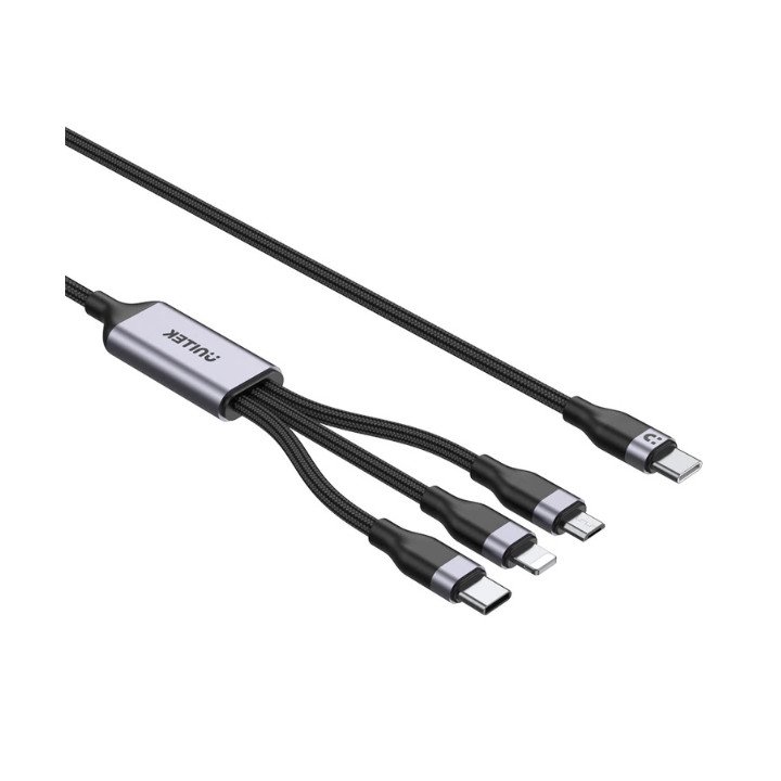 UNITEK C14101AGY01-1.5M 3-in-1 USB-C / Lightning / Micro-USB Charging Cable 1.5m