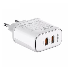 Sieninis įkroviklis LDNIO A2528M 2USB-C, skirtas Apple + USB-C - Lightning kabelis