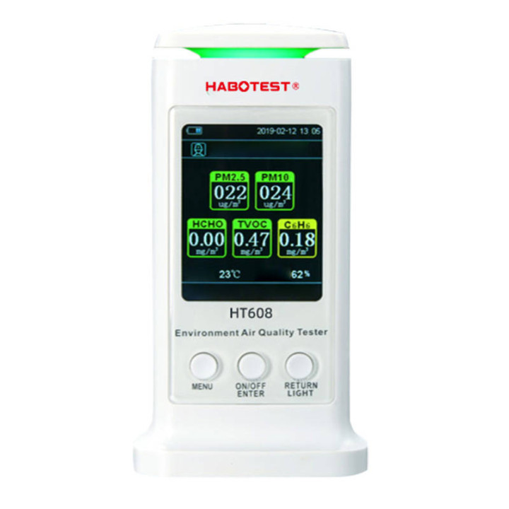Интеллектуальный детектор качества воздуха Habotest HT608, PM 2,5, PM10, бензол
