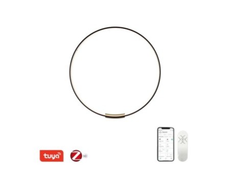 Sienas +griestu gaismeklis melns 80cm 50W 3420lm Tuya Zigbee 3,0 ar DO