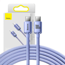 Baseus USB-C – USB-C Crystal Shine, 100 W, 1,2 m (kiire)